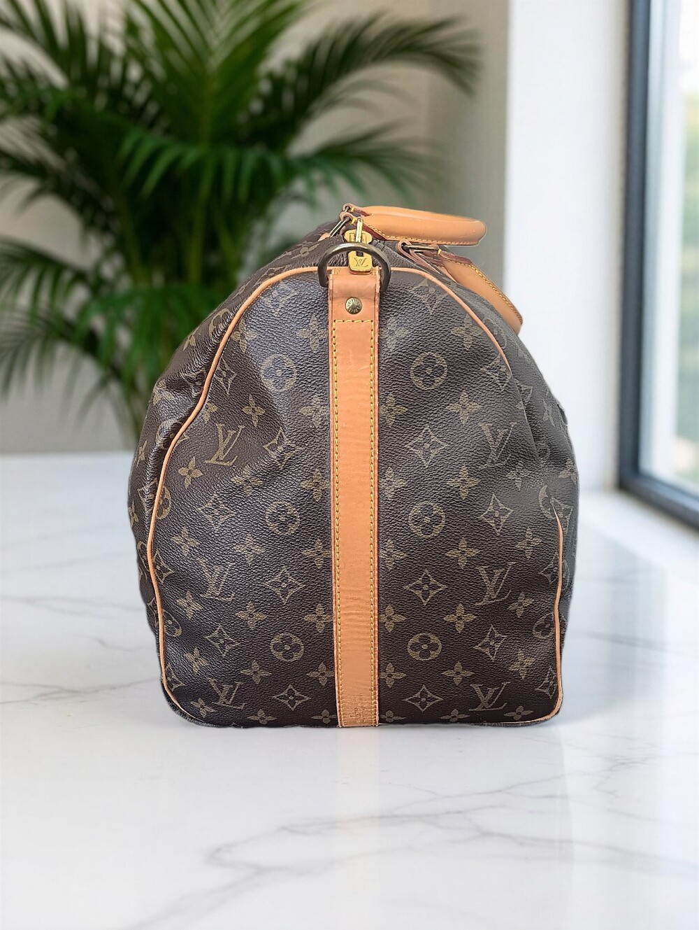 Louis Vuitton Keepall Bandouliere 55 Monogram Vintage 1990 Full Set ✨ - Picture 8 of 16